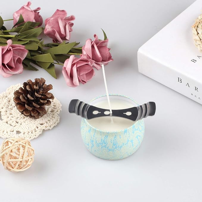 DINGPAI 25pcs Metal Candle Wick Holder, Candle Wick Centering Devices
