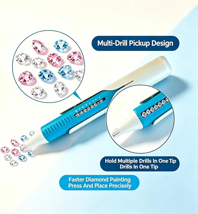 Automatic Diamond Painting Bead Dispenser, No Wax Needed Art Pen