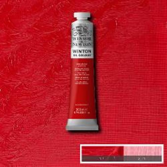 Winsor & Newton Winton Oil Color, 200ml Tube, Cadmium Red Deep Hue | High-quality pigments, Durable, Lightfast, Permanent, Uniform Consistency, Great Pigment Load