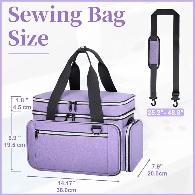Anitor Sewing Supplies Organizer, Double Layer Sewing Storage Organizer