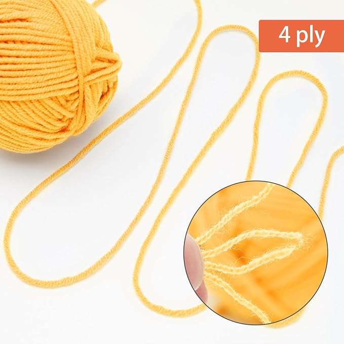 NICEEC 300g Soft Assorted Colors Yarn 100% Acrylic 870yds -Series 14