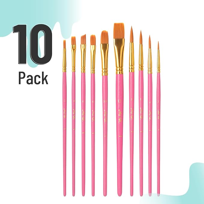 Mr. Pen- Acrylic Paint Brushes Set, 20 Pack, Round & Pointed Tip