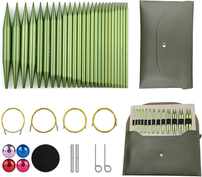 Hzkokon 13 Pairs 4 Inch Knitting Needles Set