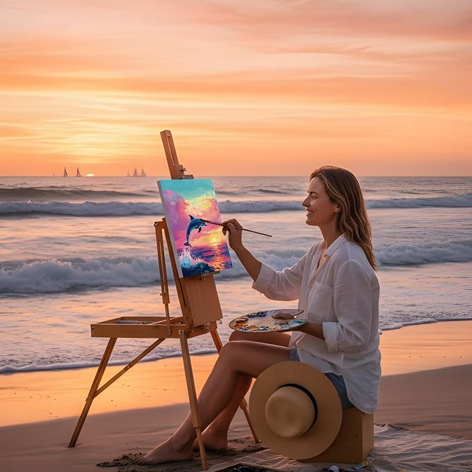 Sherr 24 Pcs Pre Drawn Canvas for Adult, Multiple Sceneries, 8 x 10 Inch