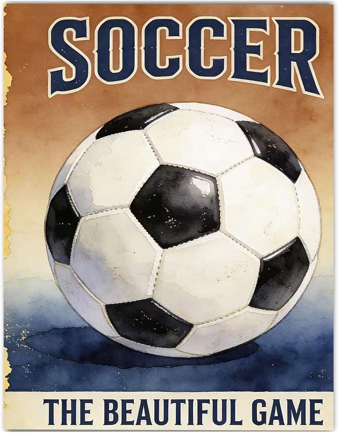 CRZMODE Soccer Paint by Numbers Kit for Adults, Soccer Paint by Numbers for Adults, Acrylic Painting Crafts for Home Decor Gift 16x20inch