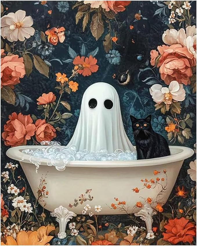Reivworl Ghost Paint by Numbers Kit for Adults Beginner 16×20 inch