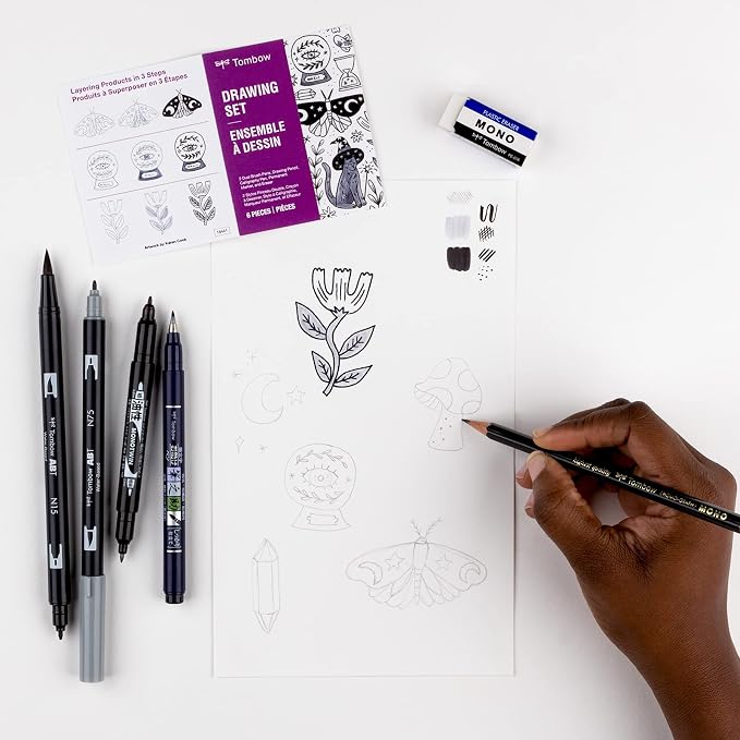 Tombow 56303 Drawing Set 6-Pack. Products for doodles and illustrations