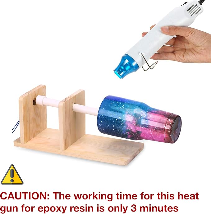 Bubble Removing Tool for Epoxy Resin and Acrylic Art, DIY Glitter Tumblers, Specially-Designed Heat Gun for Making Acrylic Resin Travel Mugs Tumblers to Remove Air Bubbles (White)