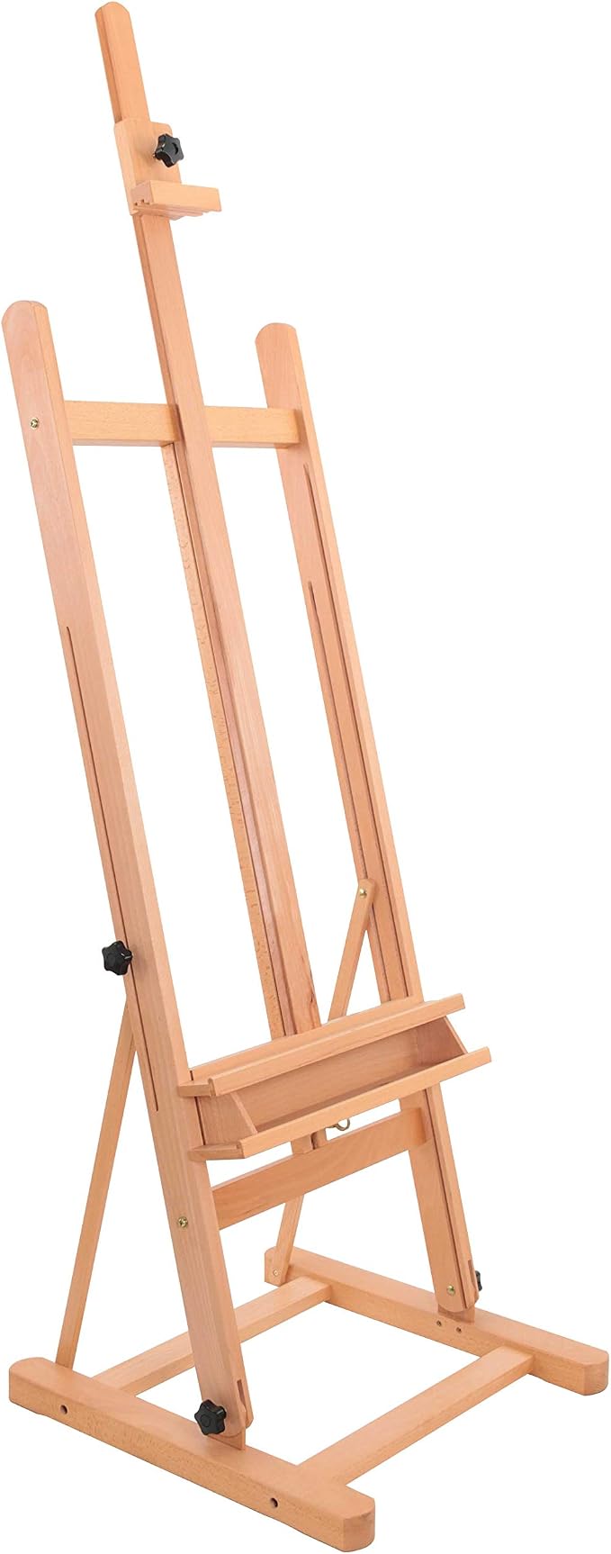 U.S. Art Supply Medium Wooden Studio H Frame Easel with Storage Tray
