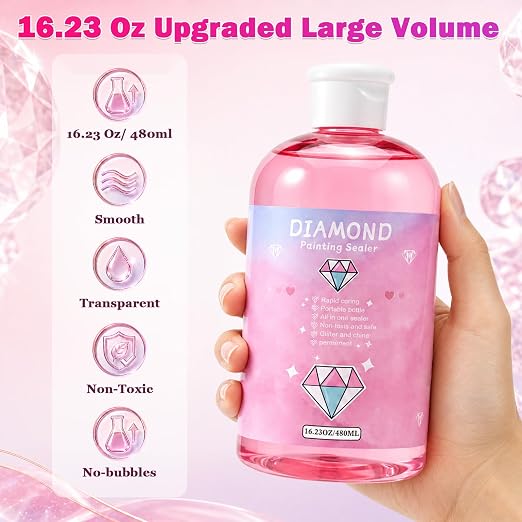 16OZ Diamond Painting Sealer Protectant Brightener, Diamond Art Glue