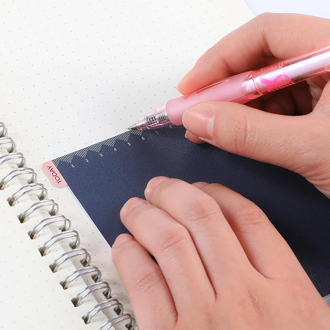 Thenshop 5 Pack A5 Navy Pencil Board Reusable Notebook Accessory, Flexibility Layout Grids Sturdy Cardboard with Ruler Scale