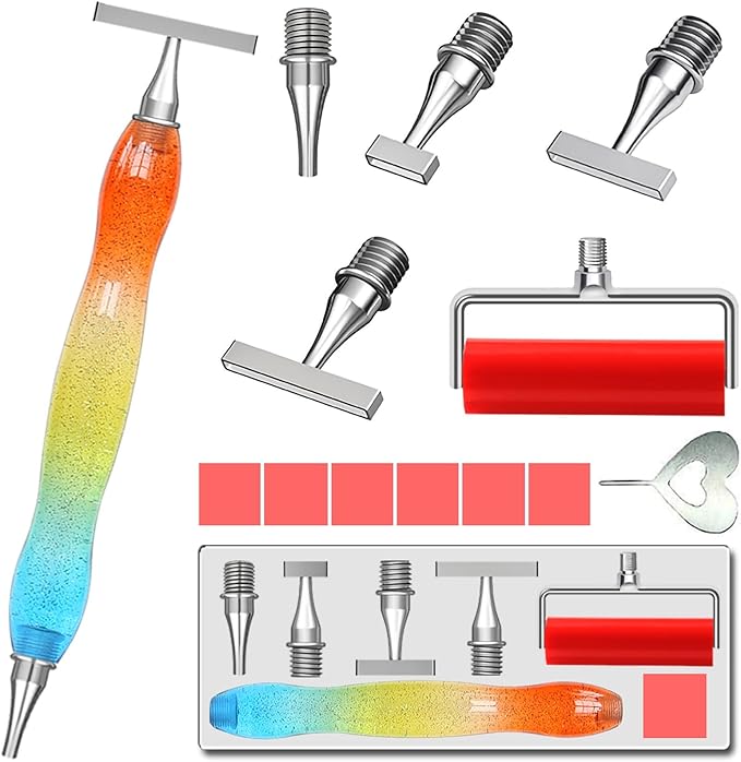 LEIYULY 13 PCS Thin Diamond Art Pens, Ergonomic Diamond Art Accessories