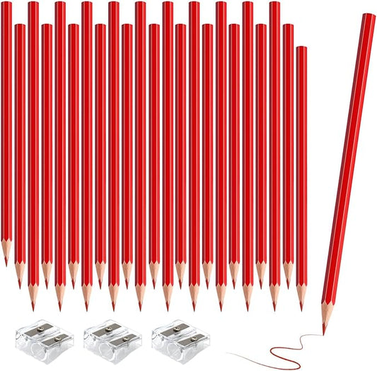 36 Pack Red Colored Pencils for Kids, Pre-sharpened Art Pencils Back to School Supplies Set, Drawing Sketching Pencils for Students, Teachers, Classroom