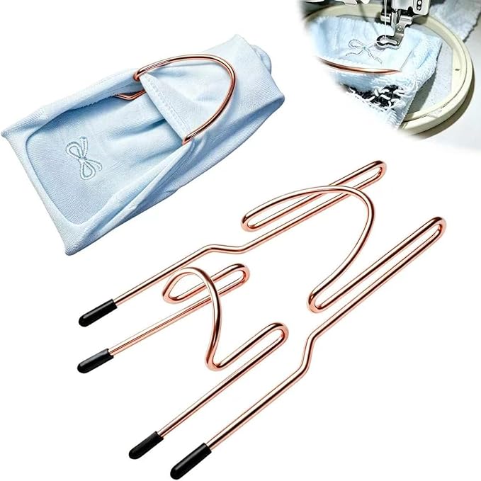 Sock Hoop for Embroidery Machines, 1 Adult & 1 Kids Metal Hooping Aid Set