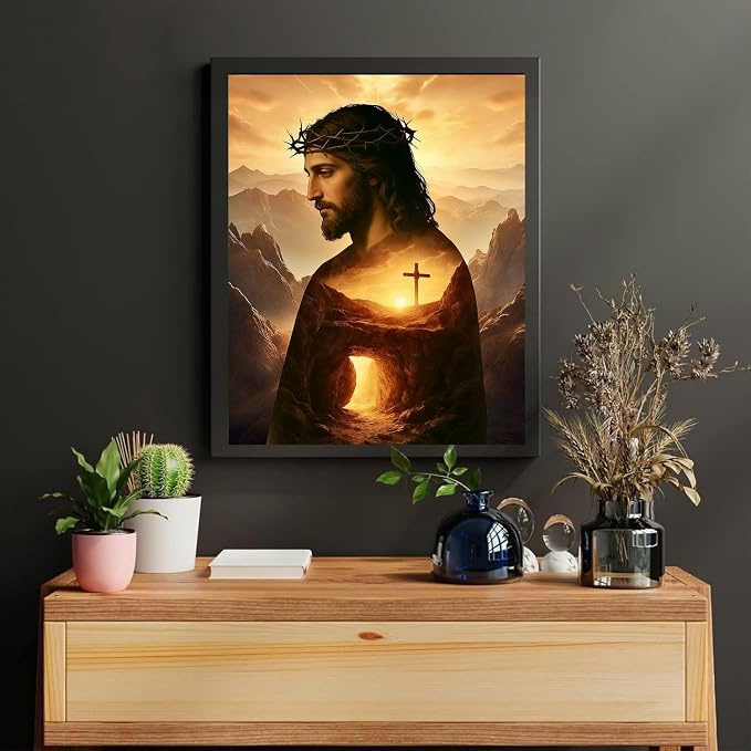 cviokrdu Jesus Paint by Numbers Kit for Adults - Christians Adult Paint by Number Kits on Canvas, Religion DIY Oil Painting for Gift Home Wall Decor (16x20inch)