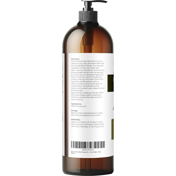 velona Olive Pomace Oil - 32 fl oz, Solvent Extracted, Refined, with Pump