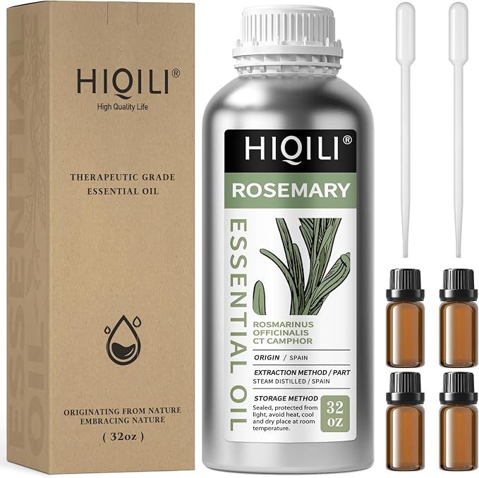HIQILI Rosemary Oil for Hair Care, Diffuser & DIY