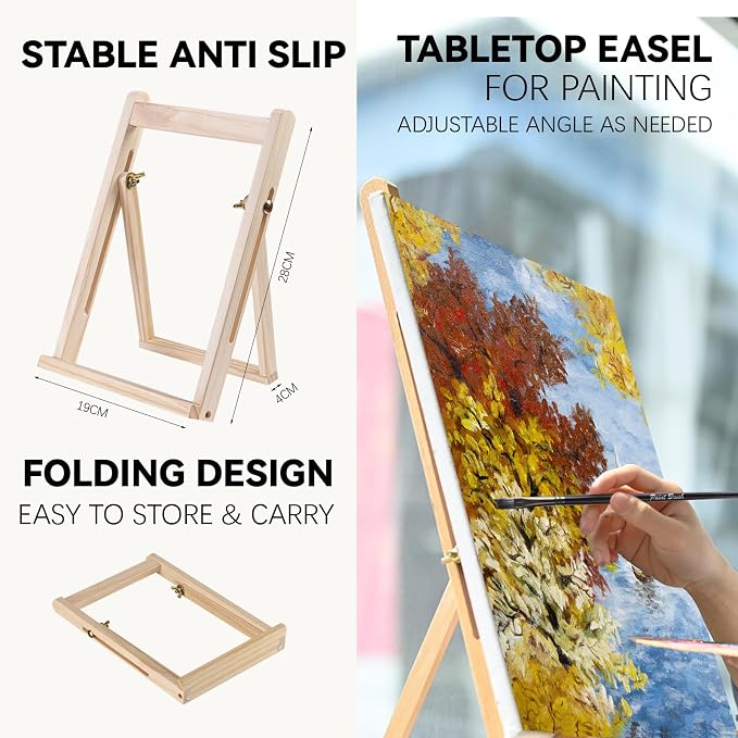 koseibal Kids Acrylic Paint Set with Canvas, Art Supplies Kits for Adults