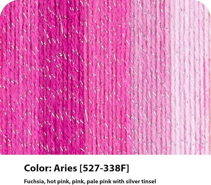 Lion Brand Yarn Mandala Sparkle Yarn, Aries