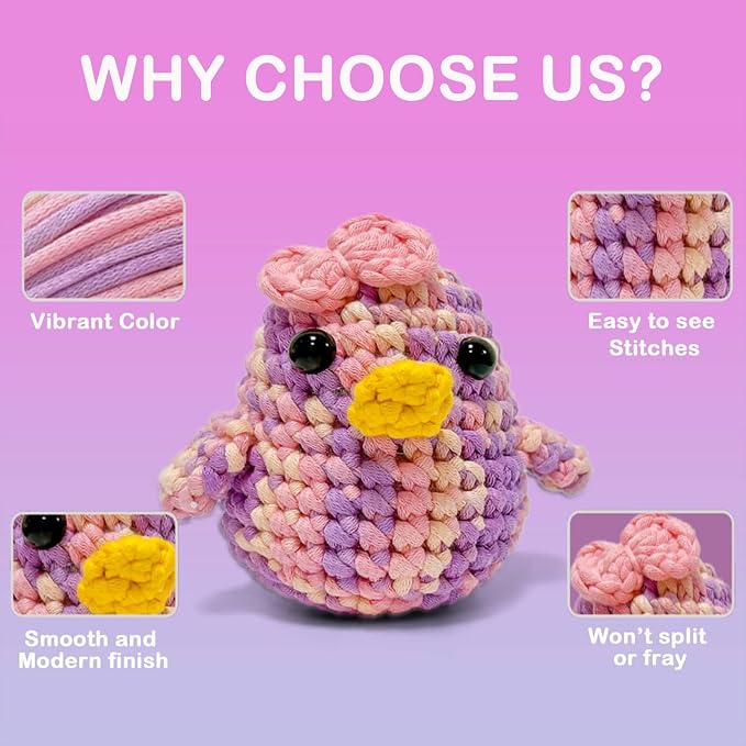 3.5Oz/120yds Beginner Easy Yarn for Crocheting and Knitting;Worsted-Weight Medium #4;Cotton Blend Yarn for Beginners Amigurumi DIY(Periwinkle,1 Skein)