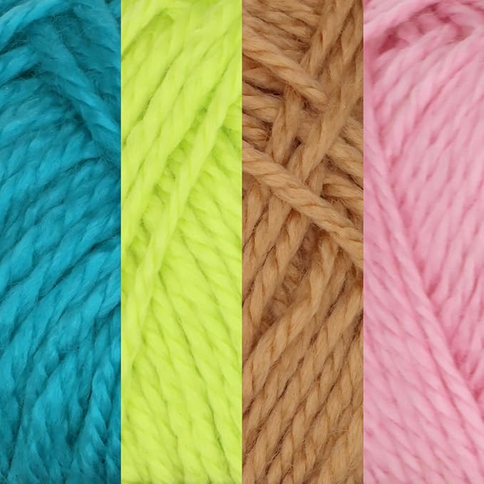 JubileeYarn Amigurumi Select Yarn - DK Acrylic - Shades of Contrast Colors B - 4 Skeins