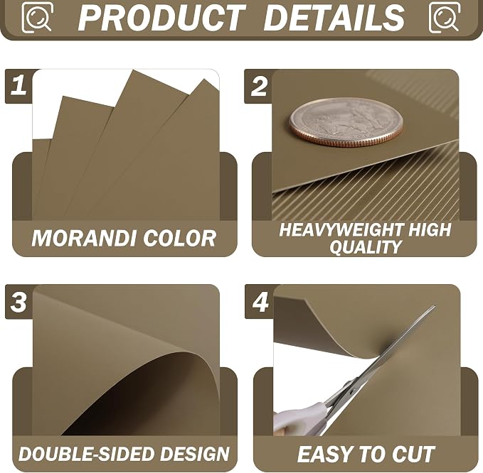 35 Sheets Chocolate Brown Cardstock 92LB Construction Paper 8.5 x 11 Inch