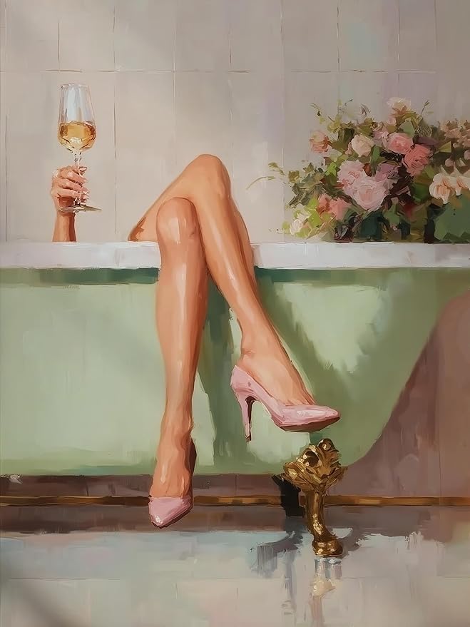 Benjenes Girl Bathroom Diamond Art Kits for Adults Diamond Painting Kits