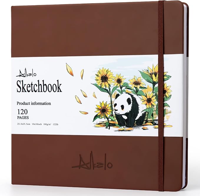 Sketchbook for Drawing, 120 Pages Sketch Book, 122LB/180GSM Thick Paper | Mixed Media Sketchbook for Charcoal Pencil, Inks Pen, Colored Pencil, Acrylic Marker, Oil Pastel