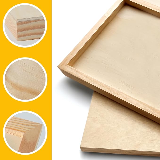 Falling in Art 2 Pack 36x36'' Unfinished Gallery Birch Wood Canvas Panels