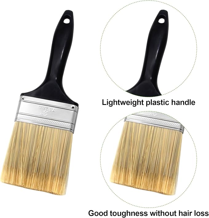 3 inch Flat Paint Brushes,Paint Brush Professional Paint Tools