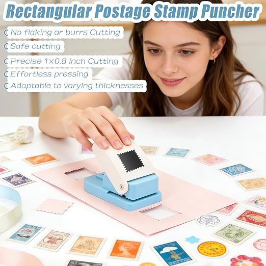 1.5X1.2 inch Rectangular Postage Stamp Puncher