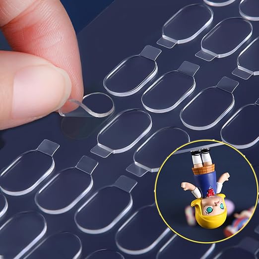 LMJIA Sticky Tack for Wall Hanging (0.31"*0.51"-400 Pcs) — Removable Poster Putty & Mounting Putty, Double-Sided Adhesive Dots for Damage-Free Decor, Balloons & Crafts