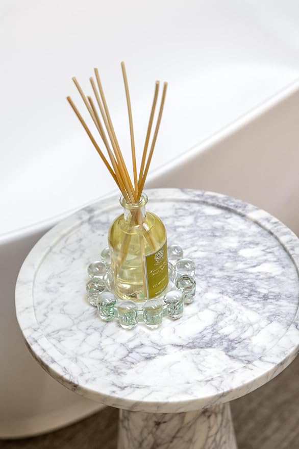 Alice Lane Home Collection Original Clear Glass Small Bubble Candle Dish | Votive and Candle Plate, Diffuser Base, Wax Catcher, Decorative Tray, Jewelry Catchall, Decorative Tabletop Accent