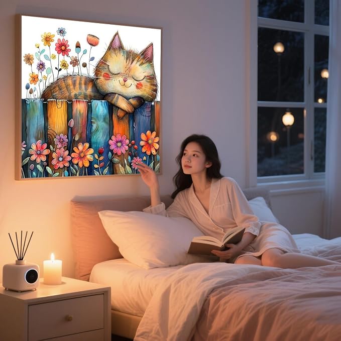 ijbnhd Cat Diamond Art Kits for Adults Diamond Painting14X14inch