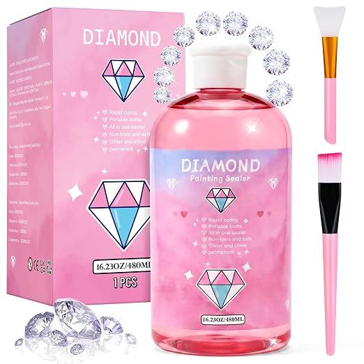 16OZ Diamond Painting Sealer Protectant Brightener, Diamond Art Glue