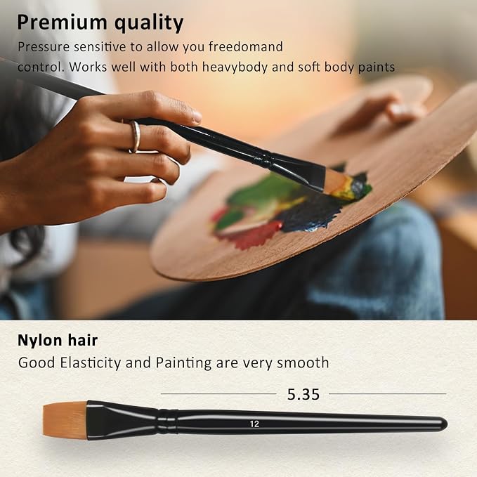 Colorful Acrylic Painting Kit, 64 Piece Set with Walnut Easel, 24 Colors | Smooth blending, versatile art supplies for canvas painting, crafts, home project &creative gifts for beginners &artists