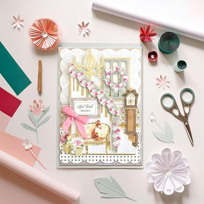 Lapoo 3D Backgrounds Frame Metal Cutting Die for Scrapbooking, New Cutting Dies DIY Album Card Making Decor Paper Craft Metal Die Cuts Party Wedding Decorations (Attic 6.5 x 4.3 in)