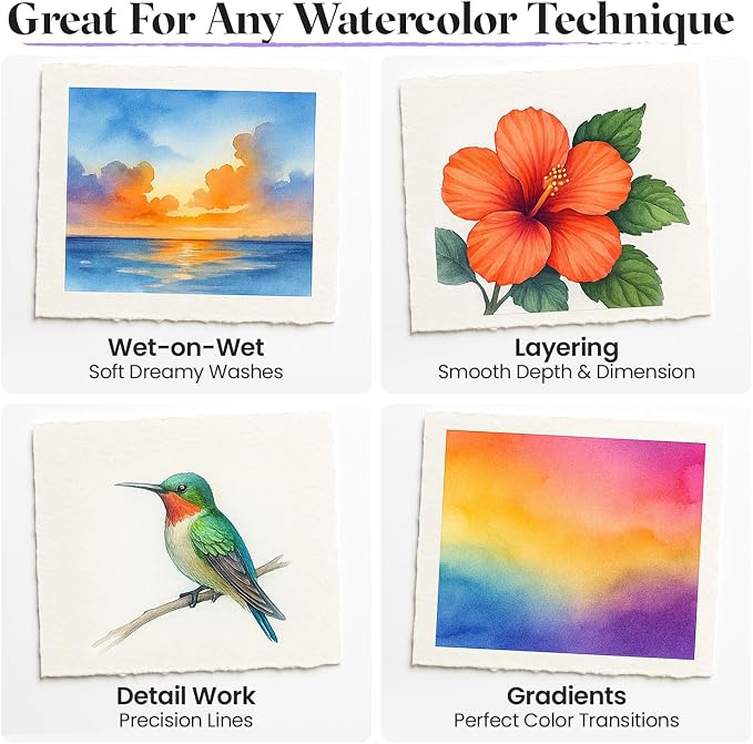 Chalkola 48 Semi Moist Water Colors Paint Adult Set - Professional XL Pans | Watercolor Paint Set with Painting Brushes, Water Color Pad & Art Supplies - Suitable for Adults, Kids, Beginner & Artists