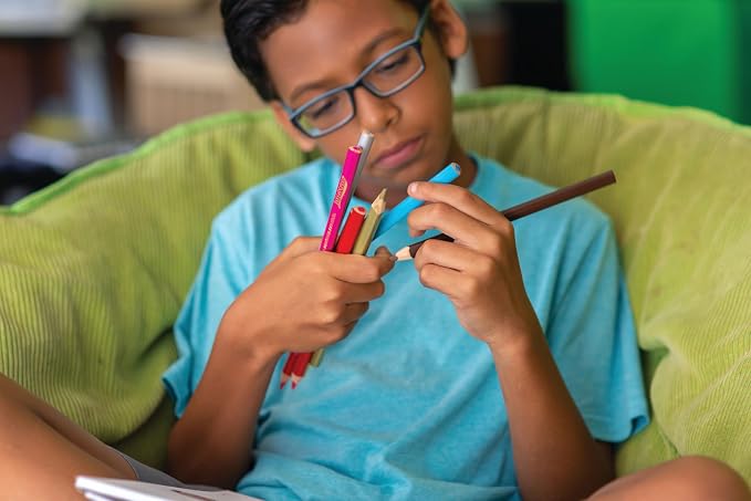 Prang Triangular Colored Pencils With Sharpener, Assorted Colors