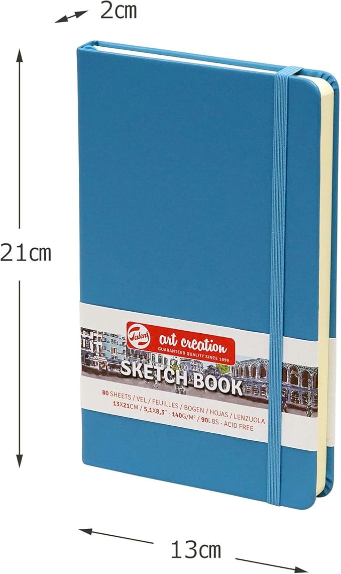 Talens Art Creation Sketchbook, Lake Blue, 80 Sheets, 5.1 x 8.3 in