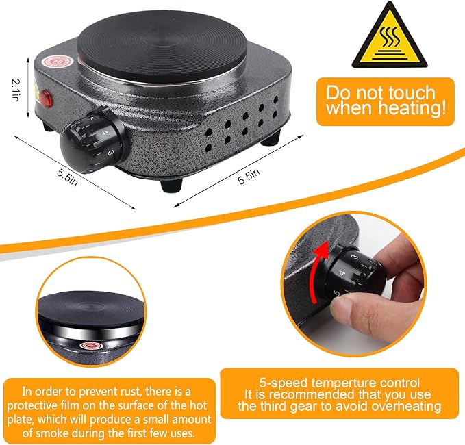 BBAXI Candle Making Pouring Pot with Electric Hot Plate for Melting Wax | Candle Making Kit for Adults Beginners,Electric Hot Plate for Candle Wax Melting,Candle Wax Melting Pot,Beginners Friendly