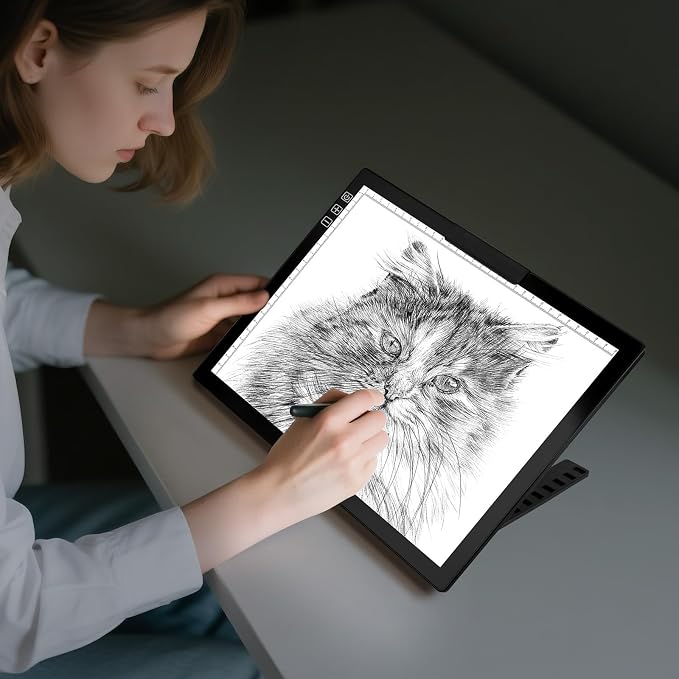 Rechargeable A4 Diamond Art Light Board with Stand, Tracing Light Box