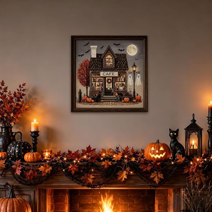 Halloween Cross Stitch Stamped Kits for Adults Beginners, Horror Embroidery