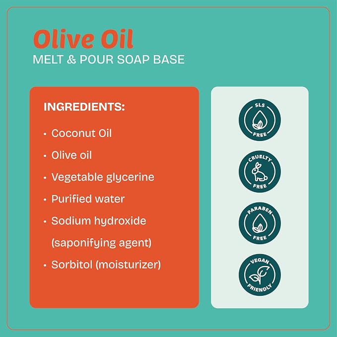 SOAPERSTAR Olive Oil & Goat Milk Melt and Pour Soap Base Kit with Free 50+10 Exclusive Soap Recipes E-Book - Vegan, SLS-Free, Cruelty-Free Soap Making Supplies for DIY – Premium Quality, 100% Natural