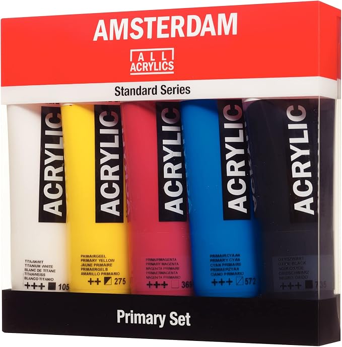 Amsterdam Standard Series acrylics primary set 5x 120 ml