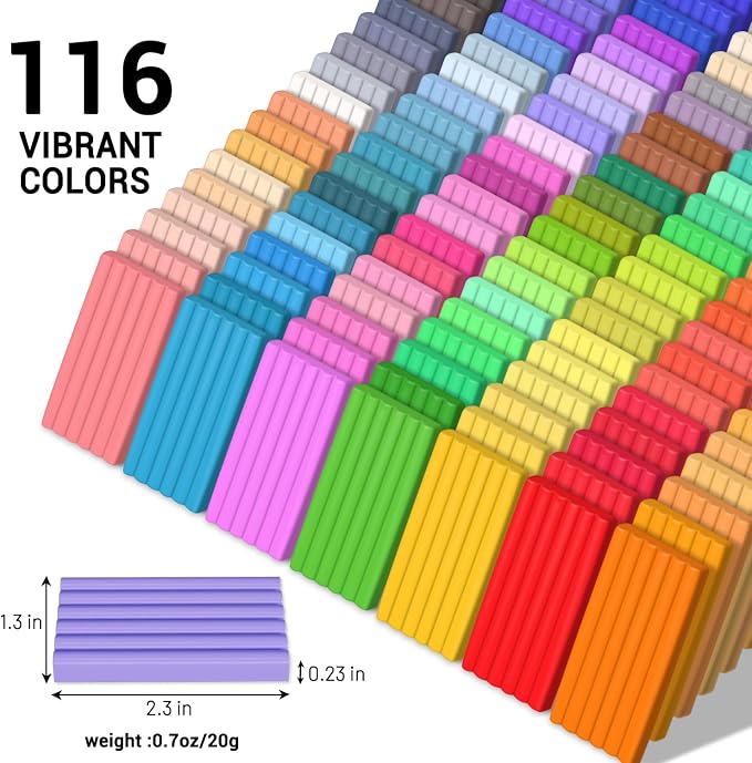Artme Polymer Clay, 116 Colors Oven Bake Modeling Clay Starter Kits for Kids, Creative Polymer Clay Kit with Sculpting Tools and Jewelry Accessories, Non-Toxic, Ideal DIY Gifts for Adults and Teens