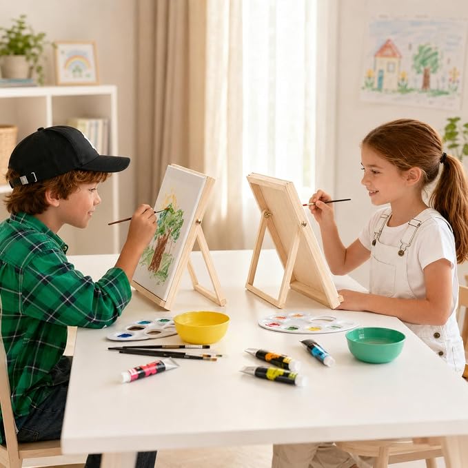2 PCS Tabletop Easels Easel Stand for Painting Art Easel for Display | DRAWLEX Paint Easel for Canvas Paint Desktop Easel for Painting for Beginners Students