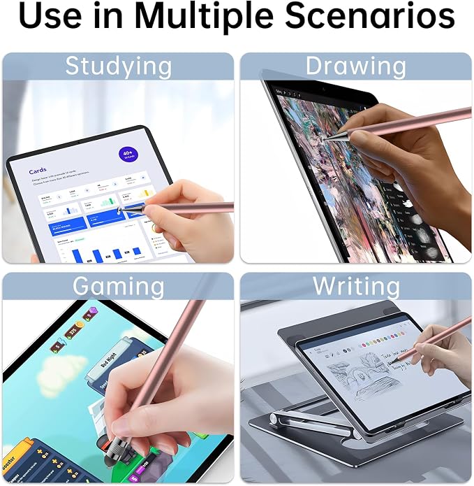 Bopomofo Stylus(5 Pcs),2-in-1 Stylus Pen for Touchscreen,Stylus Pen | Metal Barrel,Suitable for Apple(iPhone/ipad)/Nintendo Switch/Samsung/Google/Microsoft/Android Tablets Touch Screen Devices