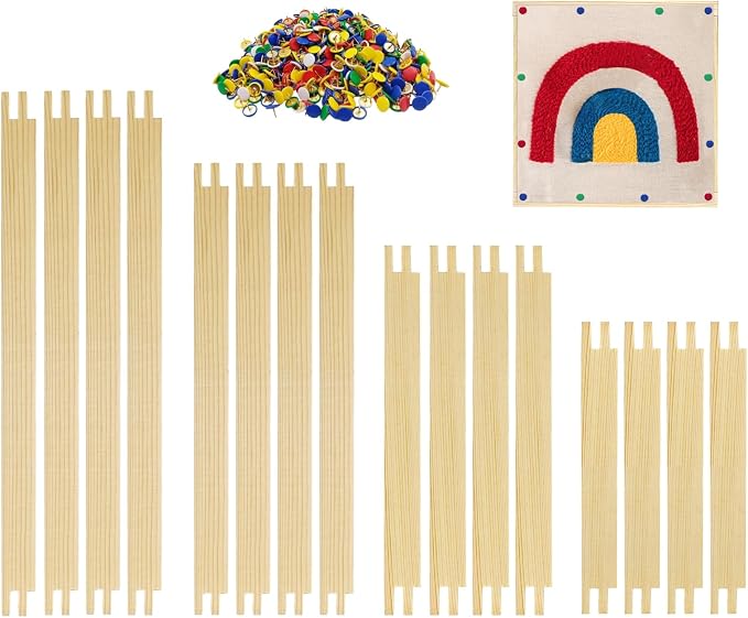 8 Sets Stretcher Bars for Needlework with 100 Pins, 4 Sizes 16PCS