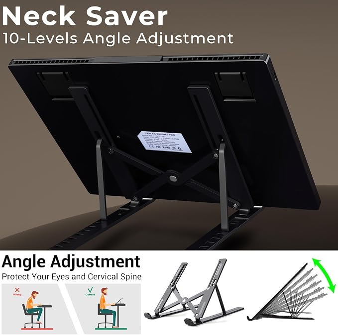 Rechargeable A4 Diamond Art Light Board with Stand, Tracing Light Box